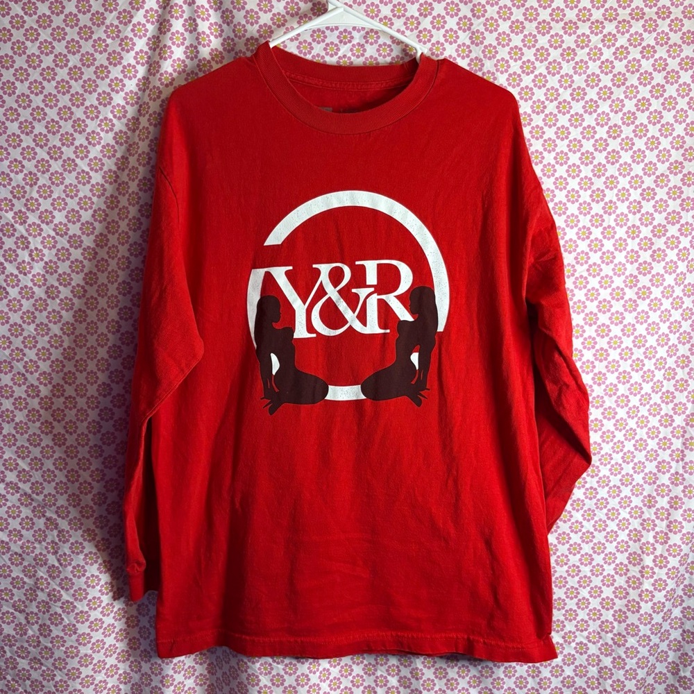 Young & Reckless Y&R Logo Long Sleeve Shirt Red Size Large